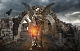 lighted candle at death